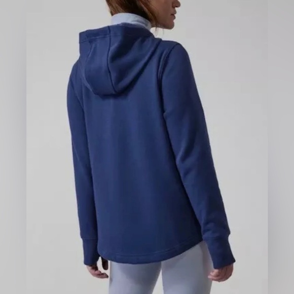 Athleta Cozy Karma 1/4 zip hoodie. Enchanted Blue Size 1X - Picture 6 of 7